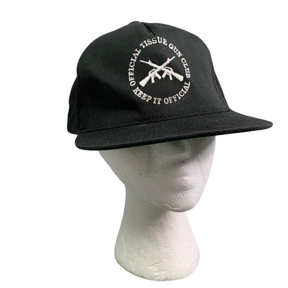 Official Tissue Gun Club Snapback Hat Black One Size Keep it Embroidered - Picture 1 of 7